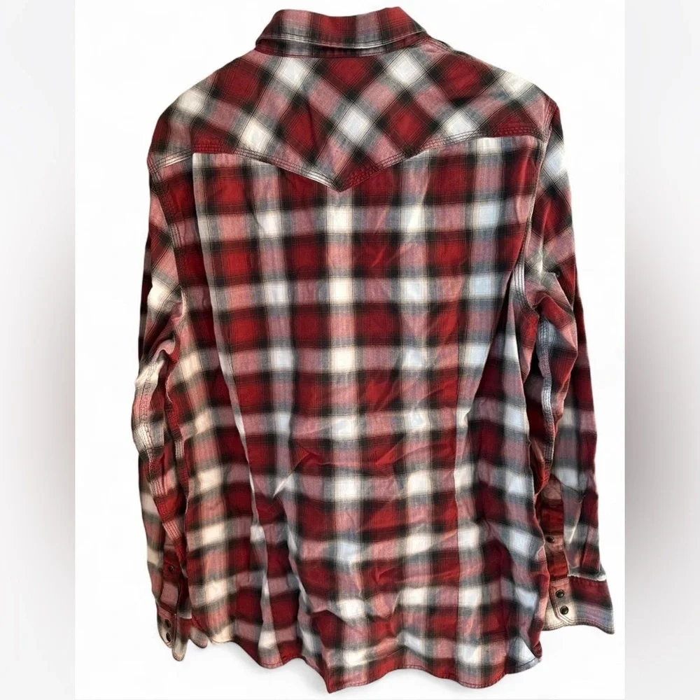 Banana Republic Red and Black Checkered Shirt
